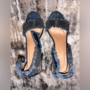 Blue jeans heels